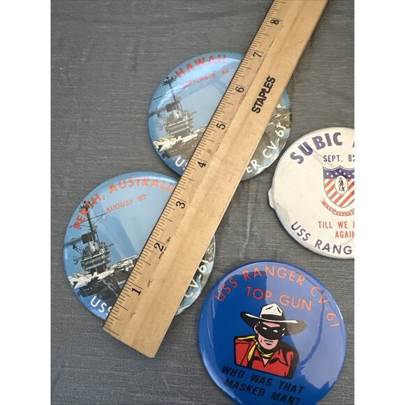 1982 USS NAVY RANGER VINTAGE PINS (4) - Picture 3 of 10